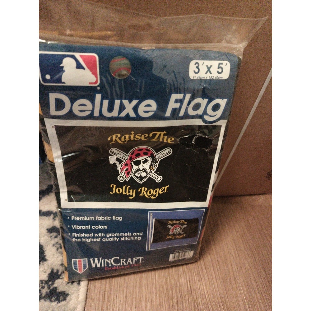 Pittsburgh Pirates RAISE THE JOLLY ROGER Style 3'x5' Official MLB Deluxe FLAG